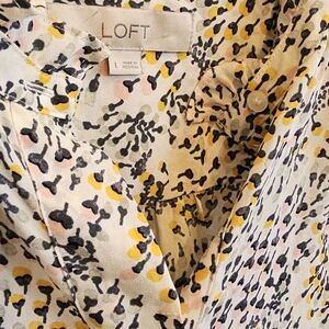 LOFT Sleevless Ruffle Neck Blouse